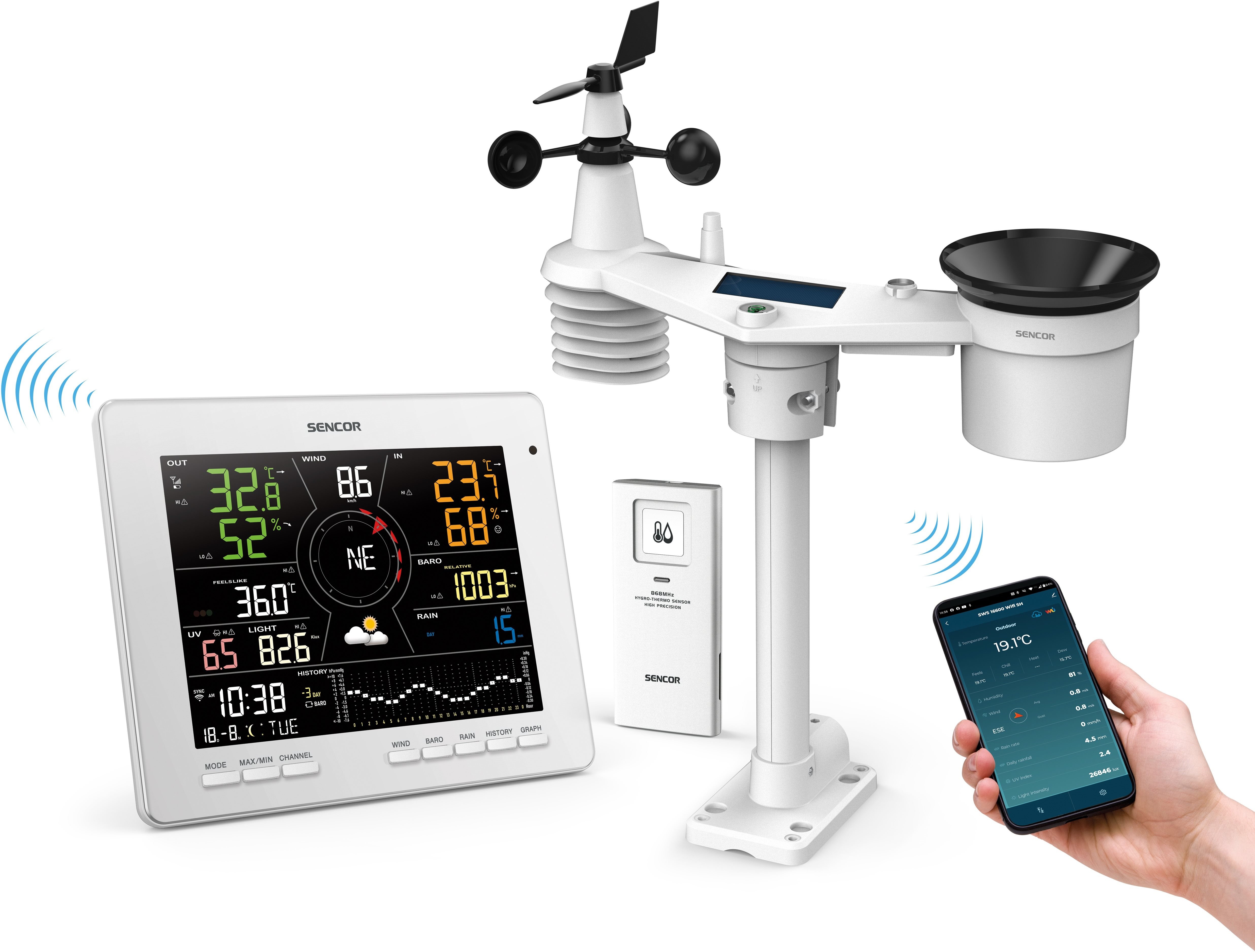 Meteostanice SENCOR SWS 16600 WiFi SH