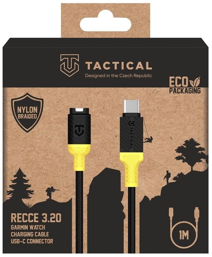 Nabíječka na hodinky Tactical Recce 3:20 kabel pro Garmin USB-C Black/Yellow