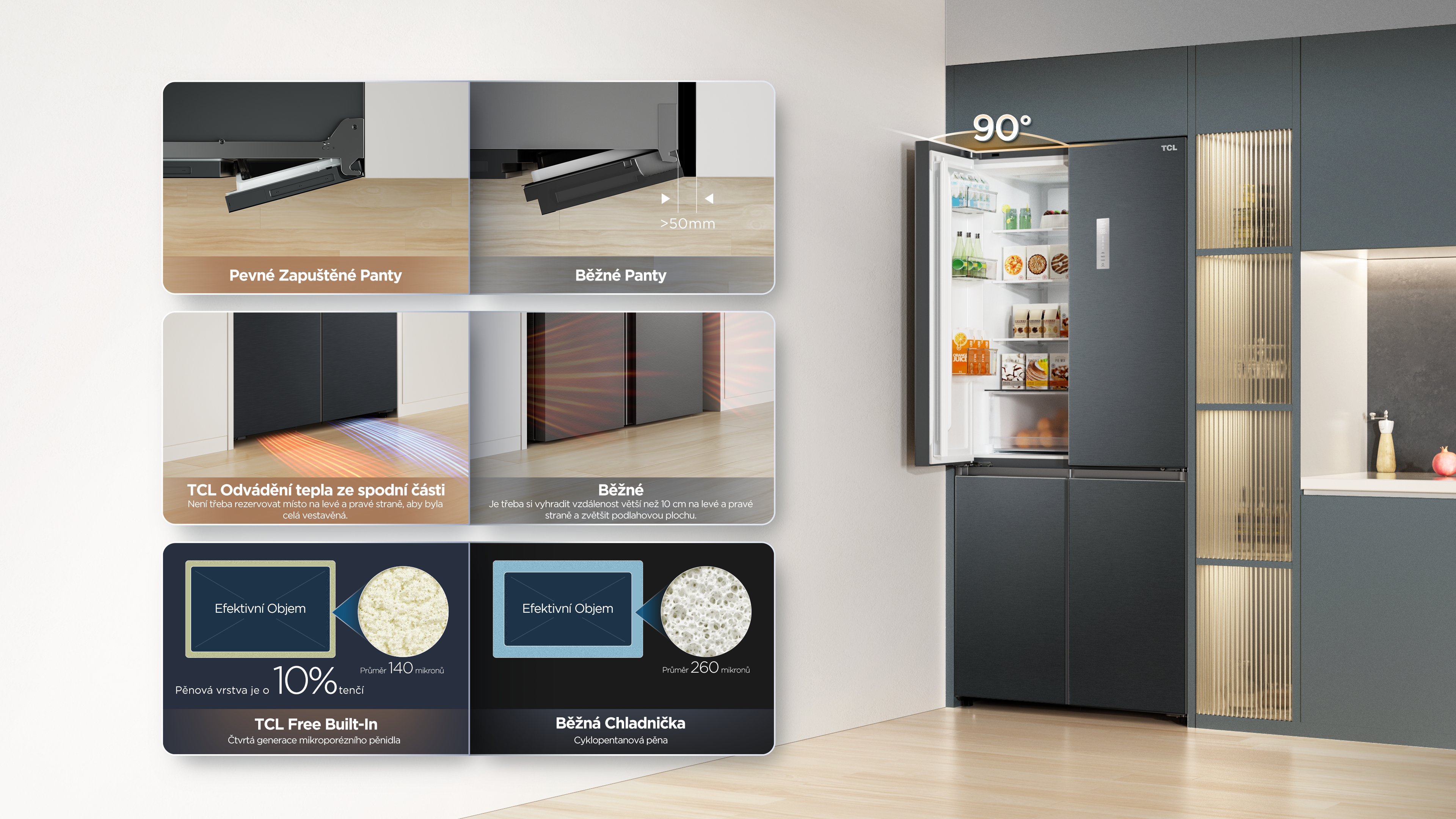 TCL RC521CXE0 American refrigerator