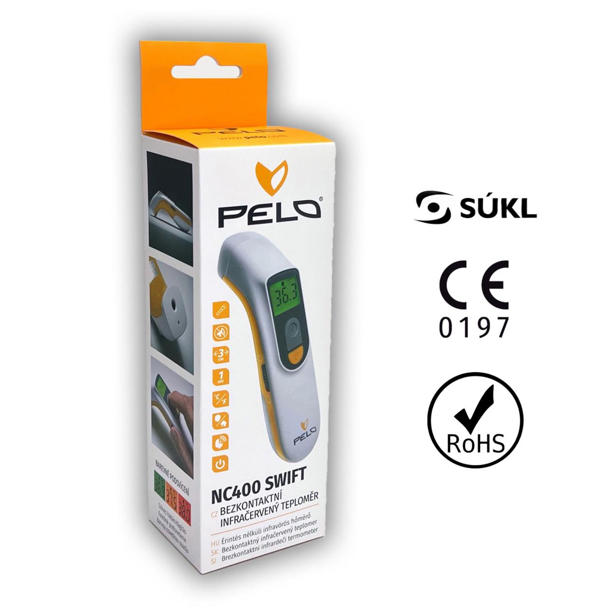 Bezdotykový teploměr Pelo Swift
