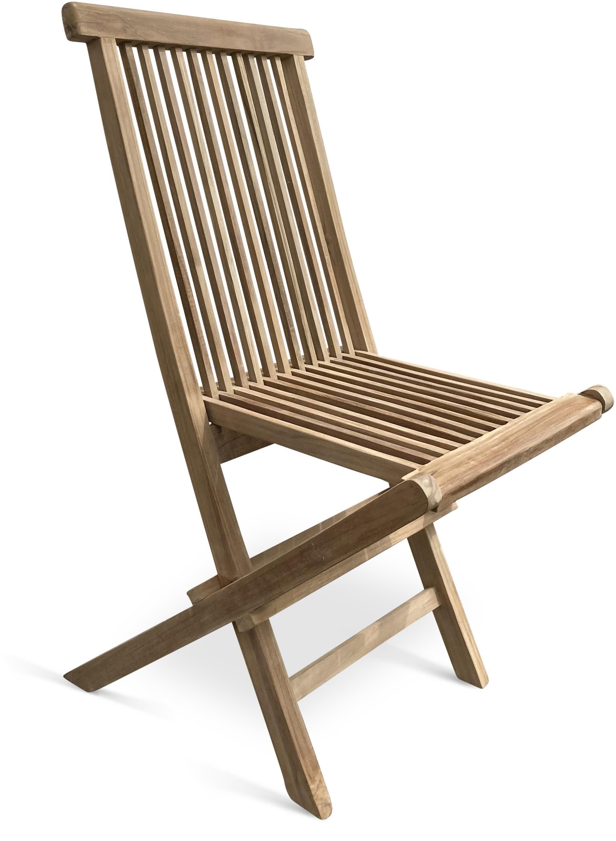 Garden chairs NOELA Folding garden chair CLASIC, teak - 2pcs in the package