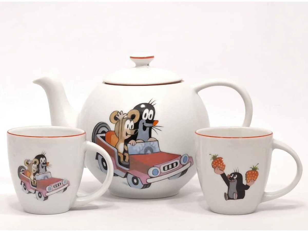 Children's set Thun teapot + 2 cups