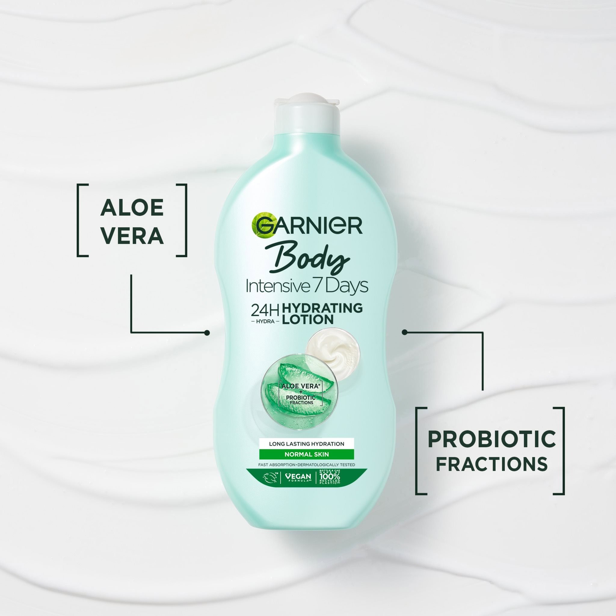 Tělové mléko-GARNIER Body Intensive 7 Days 24H Hydrating Lotion Aloe Vera 400 ml
