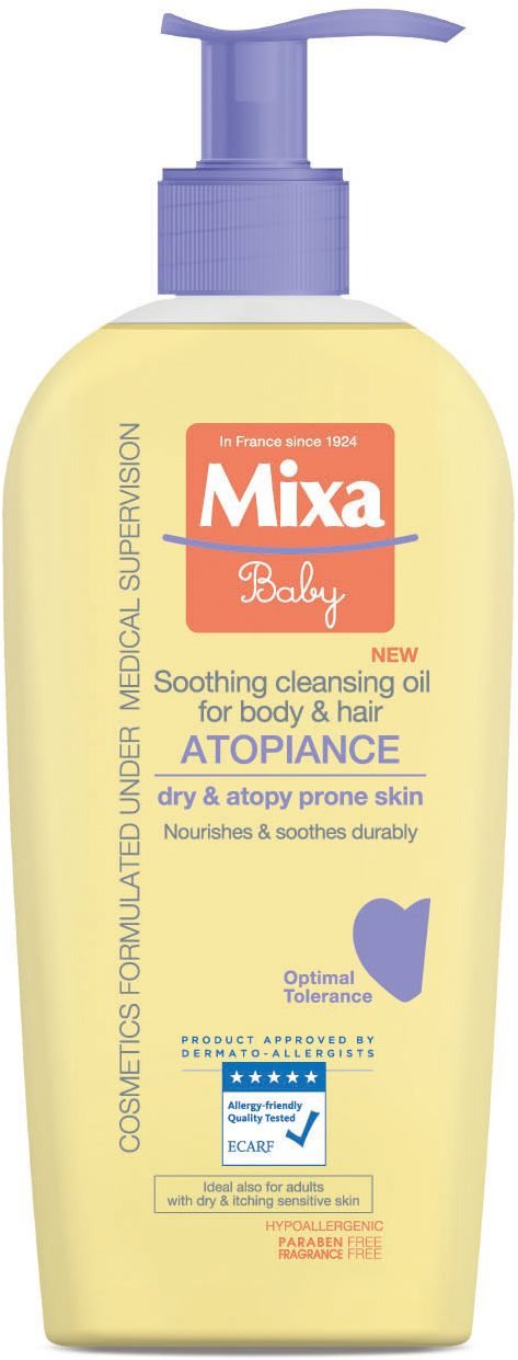 Dětský sprchový gel MIXA Baby Soothing Cleansing Oil 250 ml