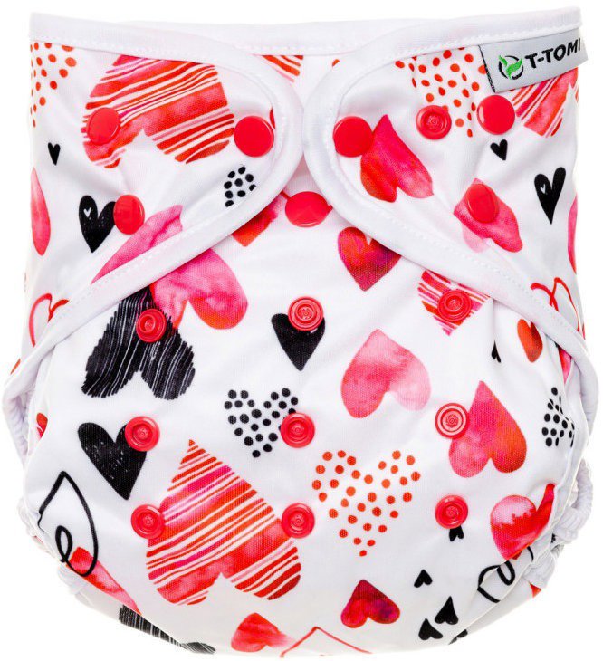 T-TOMI Diaper Panties Hearts