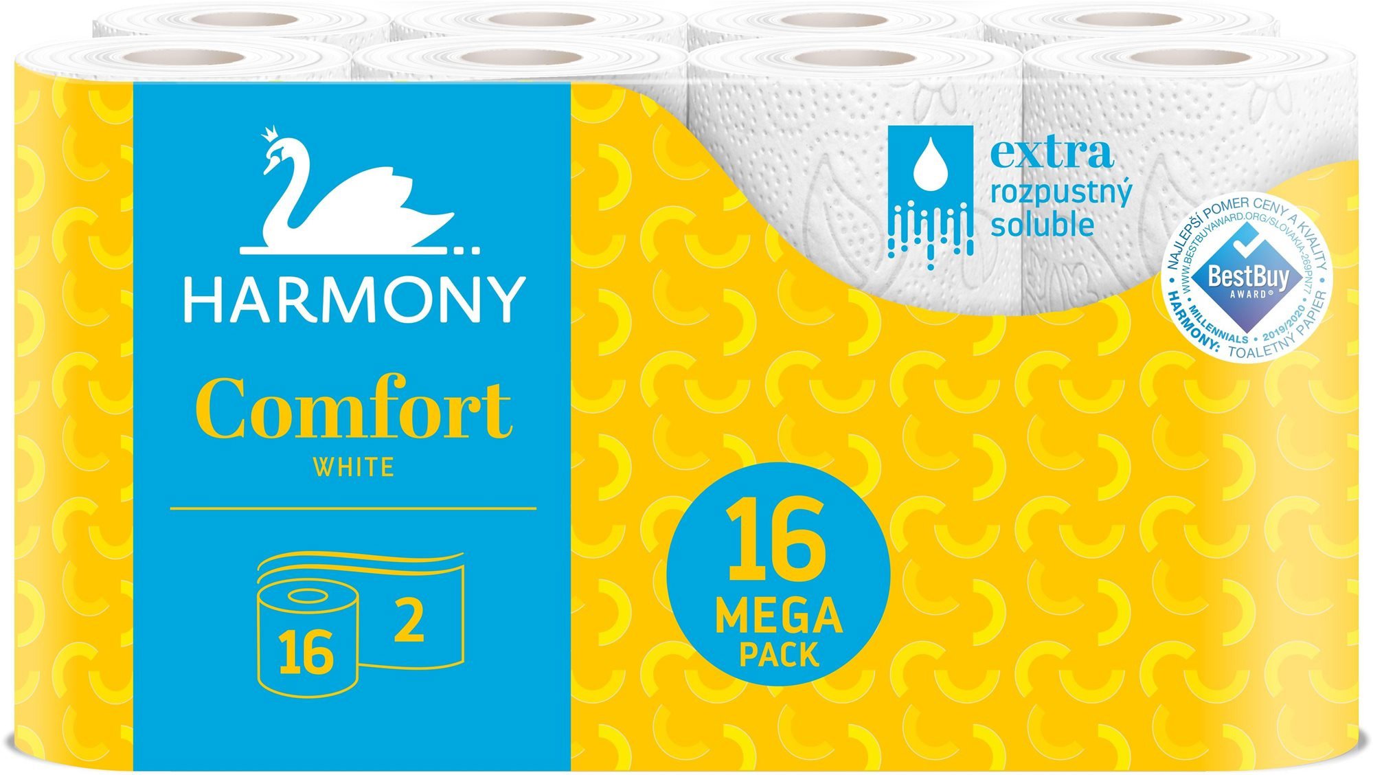 Toilet paper HARMONY Comfort (16 pcs)