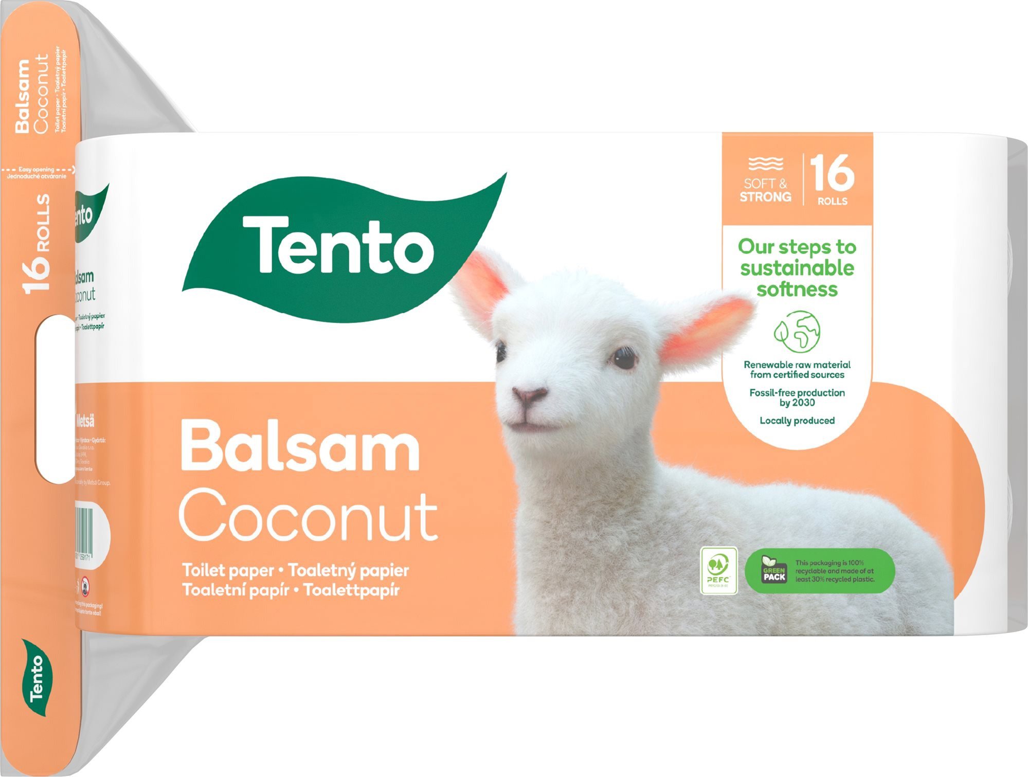 Toilet paper TENTO Balsam Coconut (16 pcs)