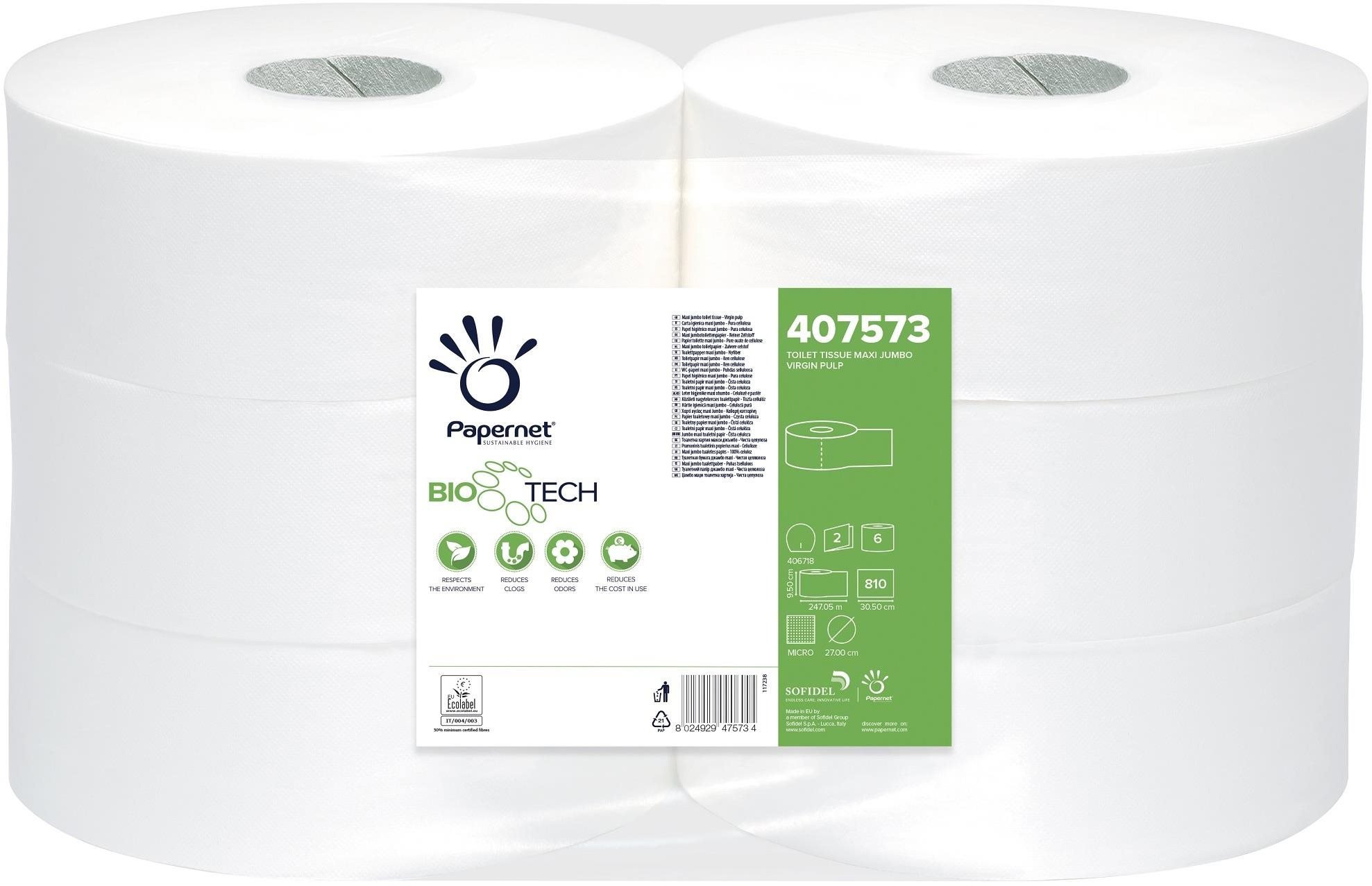 TOPA131 PAPERNET Biotech Maxi Jumbo Toaletní Papír celulóza 407573
