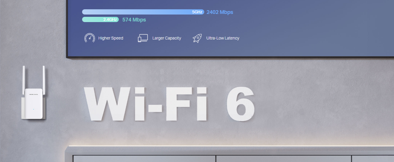 WiFi-Verlängerungsgerät Mercusys ME80X AX3000 Wi-Fi 6