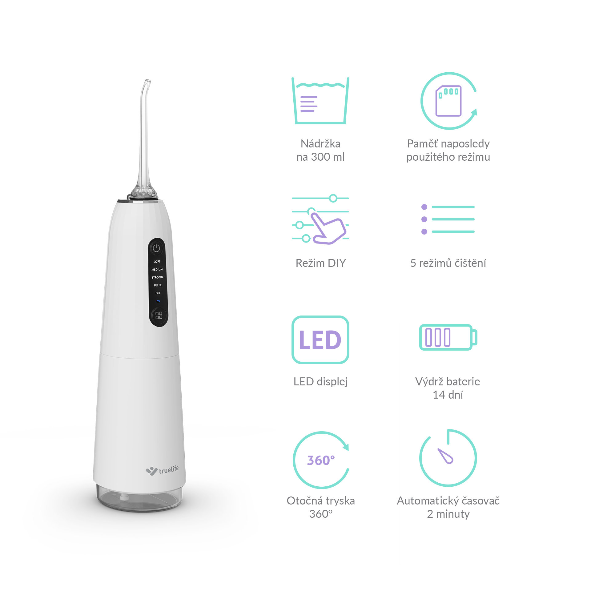 Elektrická ústní sprcha Truelife AquaFloss Compact C200