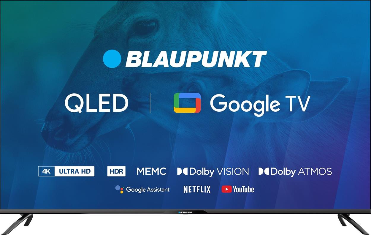 Google TV QLED televízor Blaupunkt 65QBG7000S