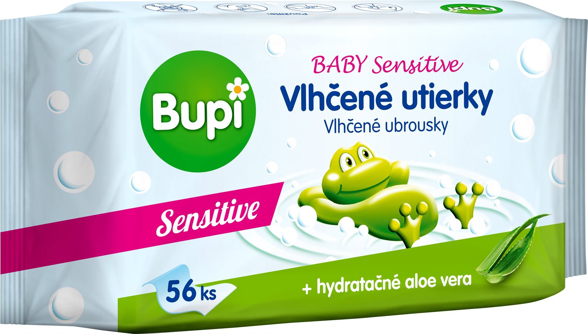 Dětské vlhčené ubrousky BUPI Baby Sensitive 56 ks