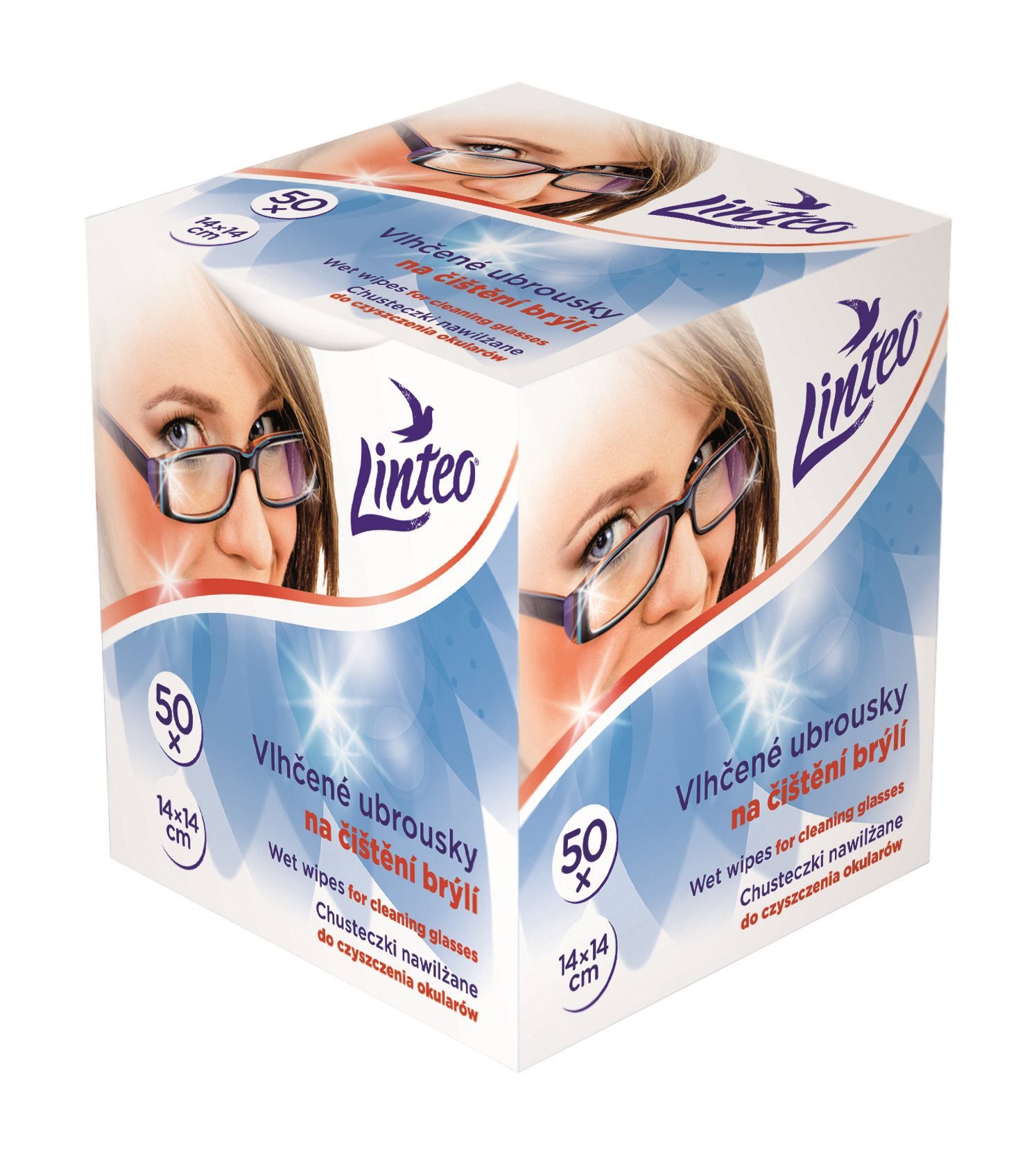 Vlhčené ubrousky LINTEO Vlhčené ubrousky na brýle (50 ks)