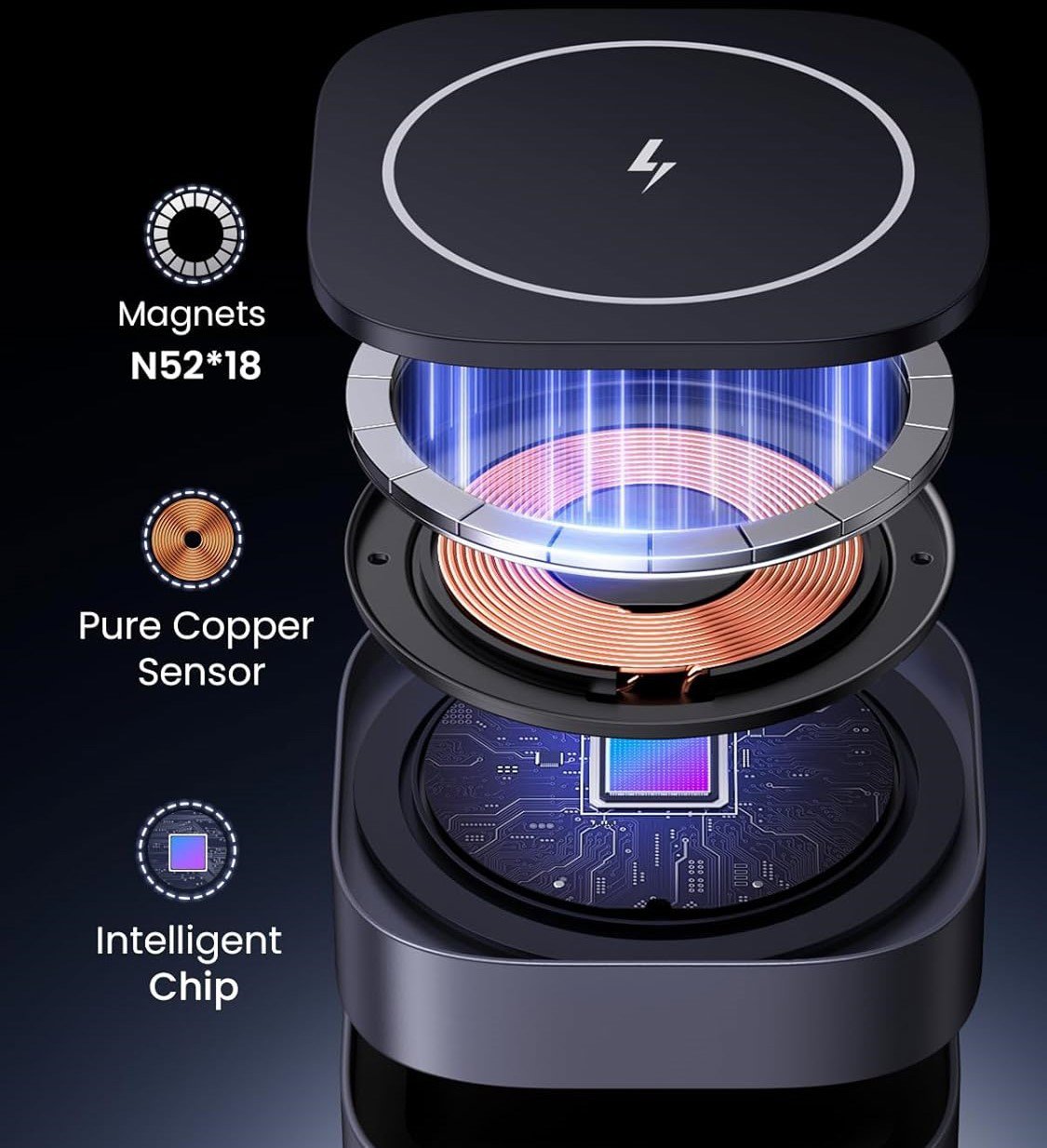 Nabíječka do sítě Ugreen 2-in-1 Magnetic Wireless Charger
