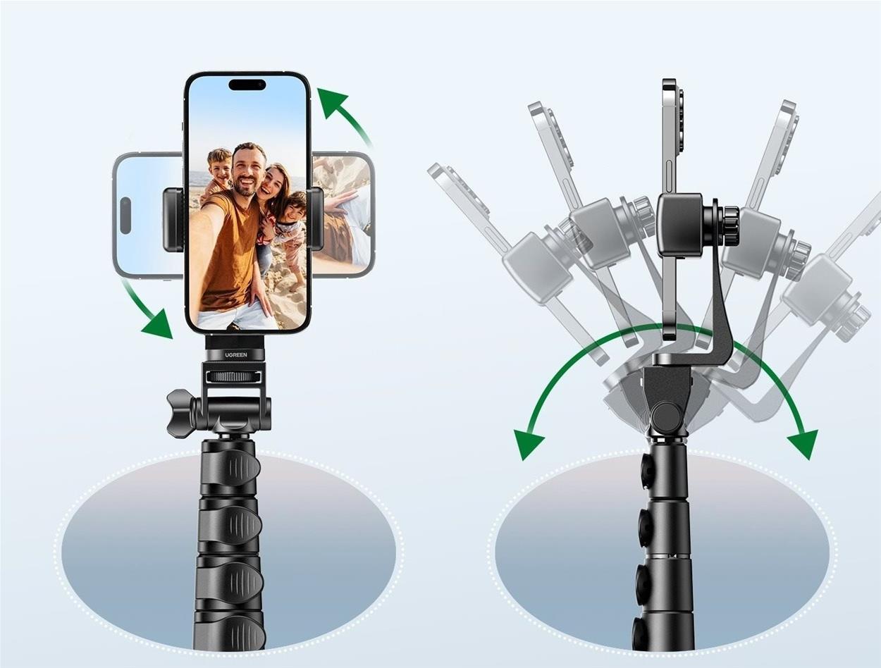 Statív Ugreen Tripod Stand 1.7m With Bluetooth Remote For selfie Livestream and Others