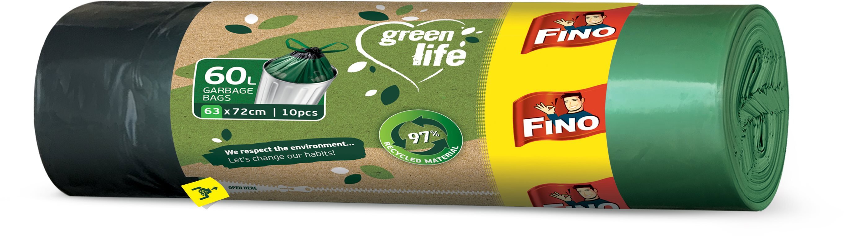 FINO LD Pytle Green Life zatahovací 60 l, 10 ks