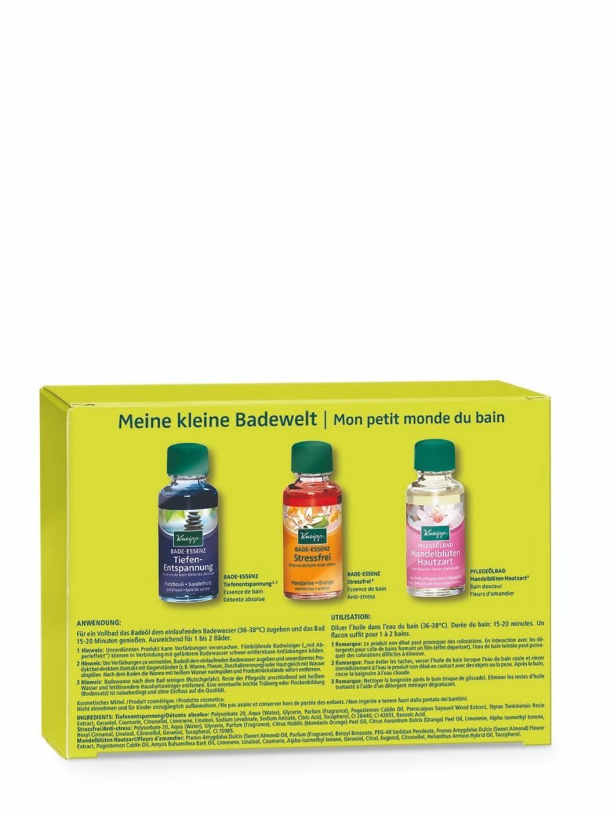 Dárková kosmetická sada KNEIPP Sada Olejů do koupele 3× 20 ml