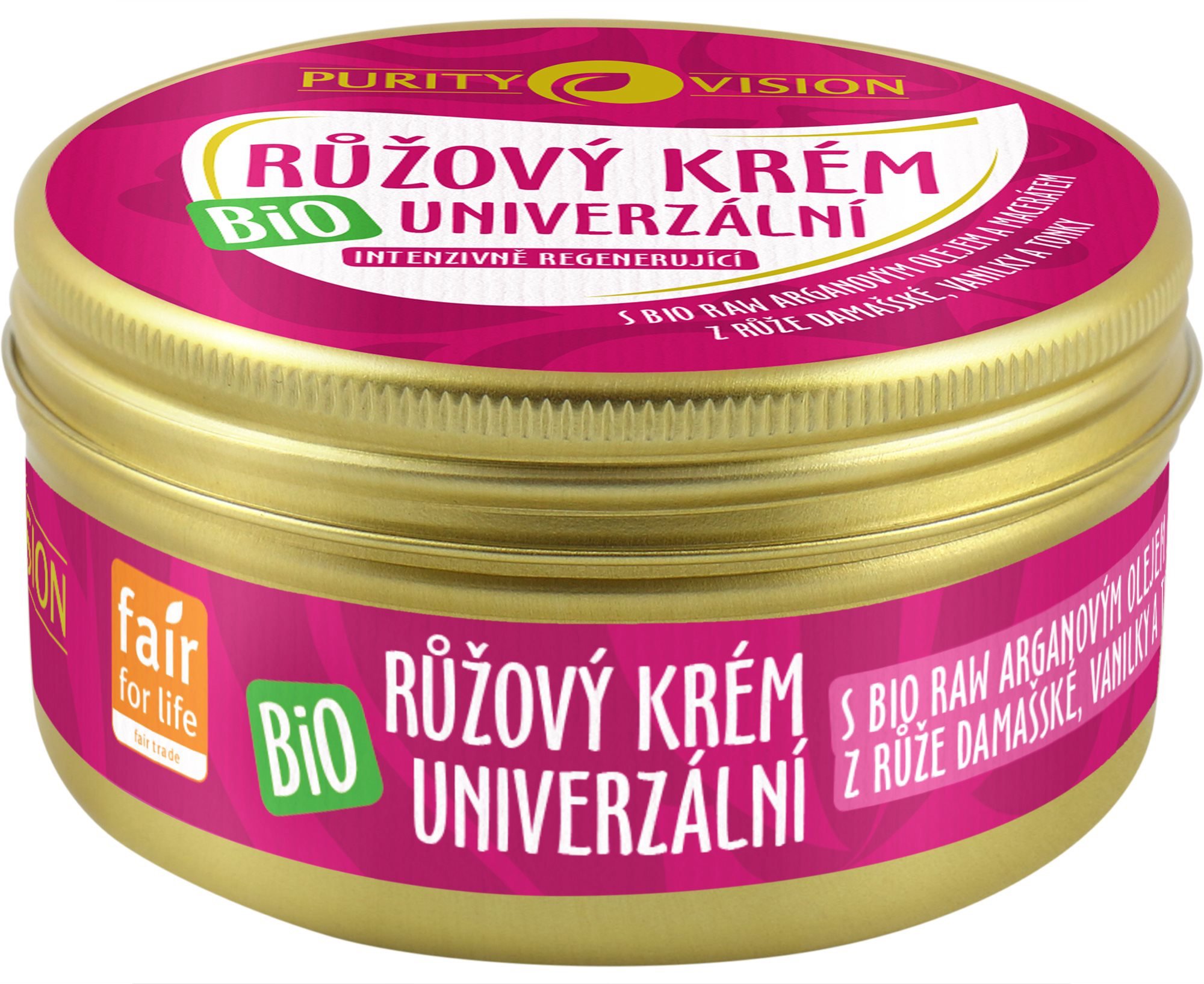 Pleťový krém PURITY VISION Bio Růžový krém univerzální 70 ml