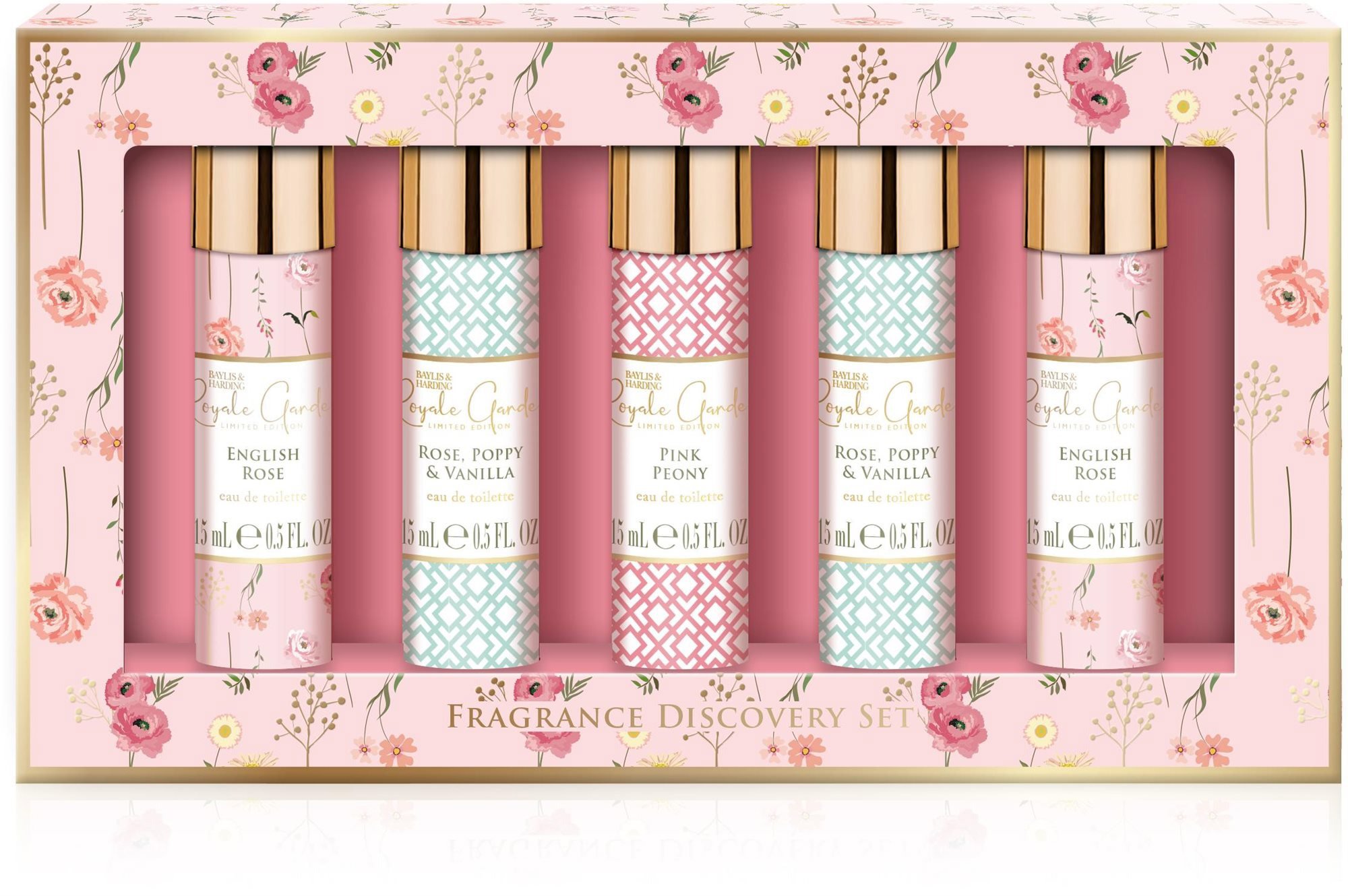 Eau de Toilette BAYLIS & HARDING Mini set of women's eau de toilette Peony & Rose & Rose, Poppy 5 pcs