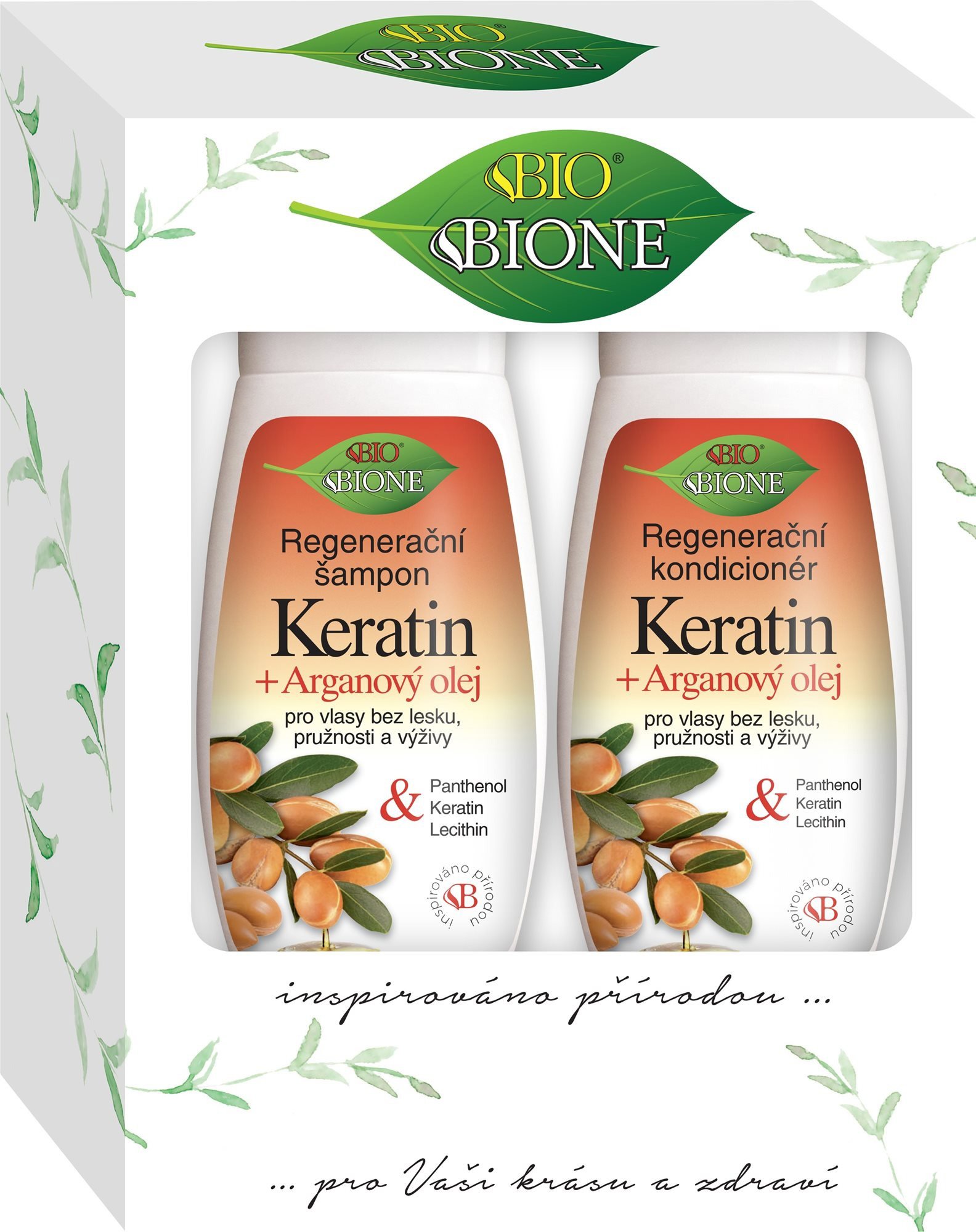 BIONE COSMETICS Darčeková sada Keratín + Arganový olej 520 ml