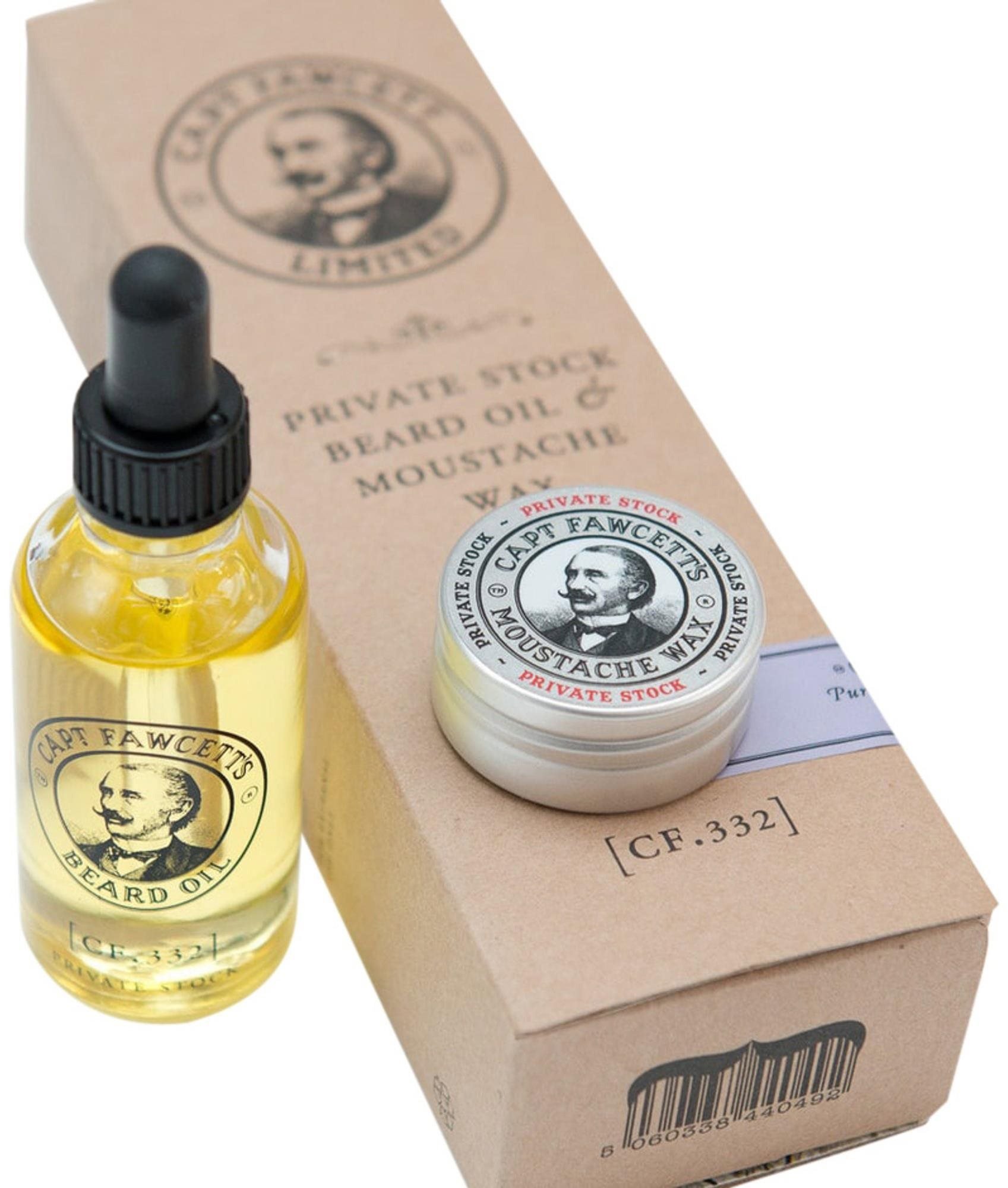 CAPTAIN FAWCETT Gift Set Private Stock Beard Oil & Moustache Wax 65 ml