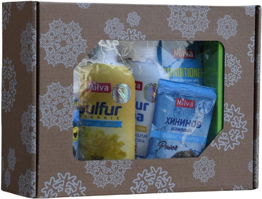MILVA Sulfur and Quinine gift set 687 ml
