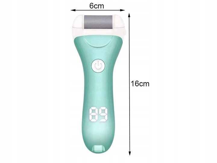 Electric file Verk Electric heel and foot file, green