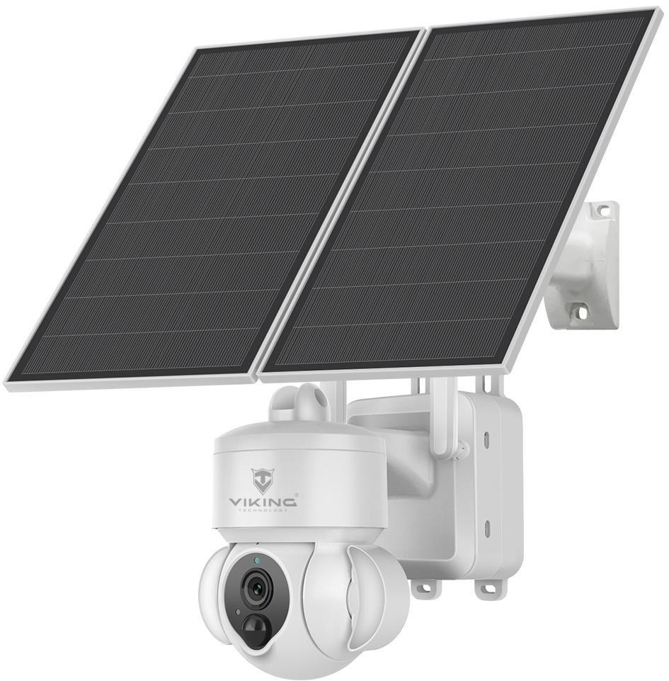 Bezpečnostná kamera  Viking Solárna HD kamera HDs03 4G biela