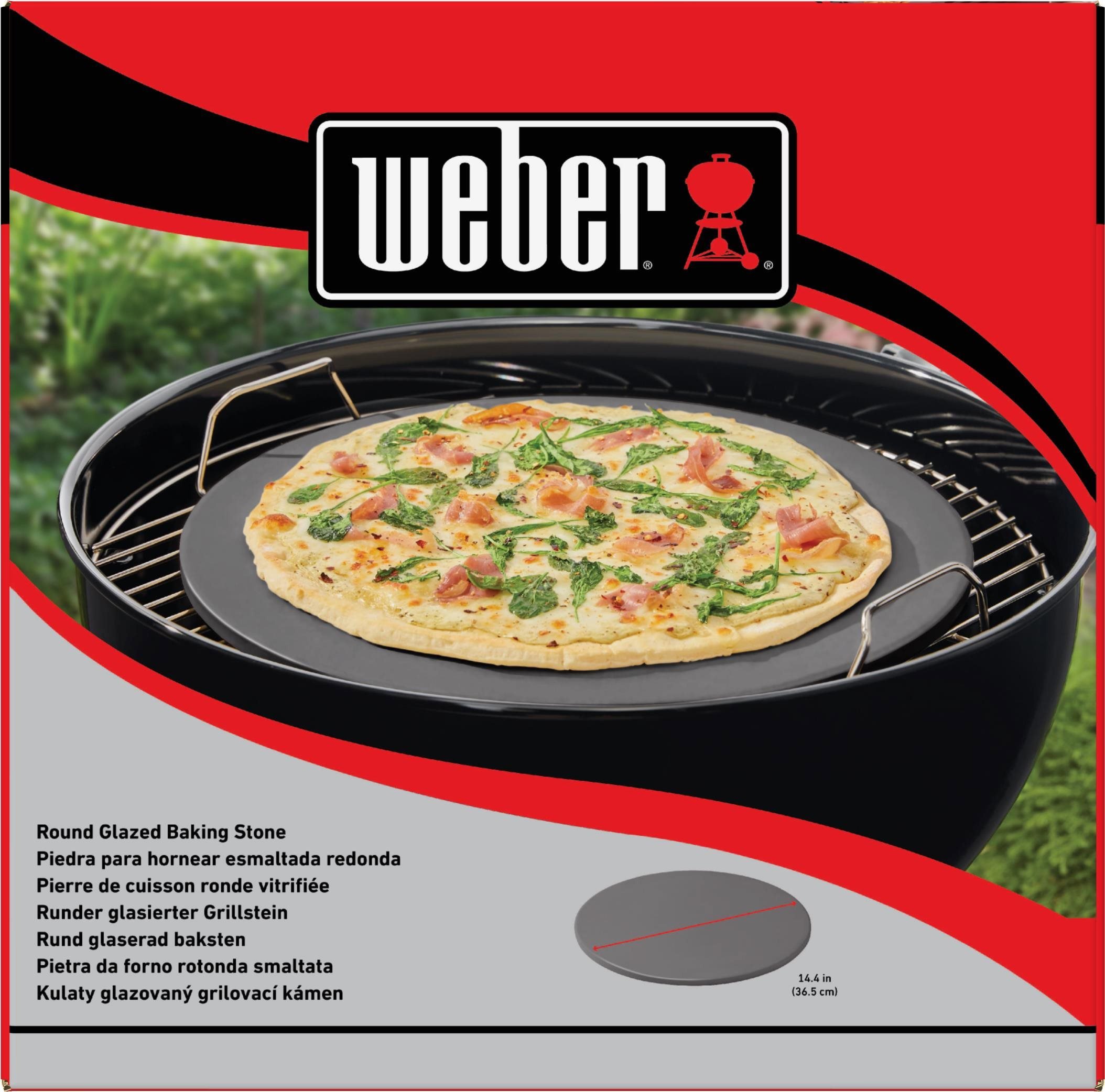 Weber Grilling Stone Round Glazed Pizza Stone 36 cm