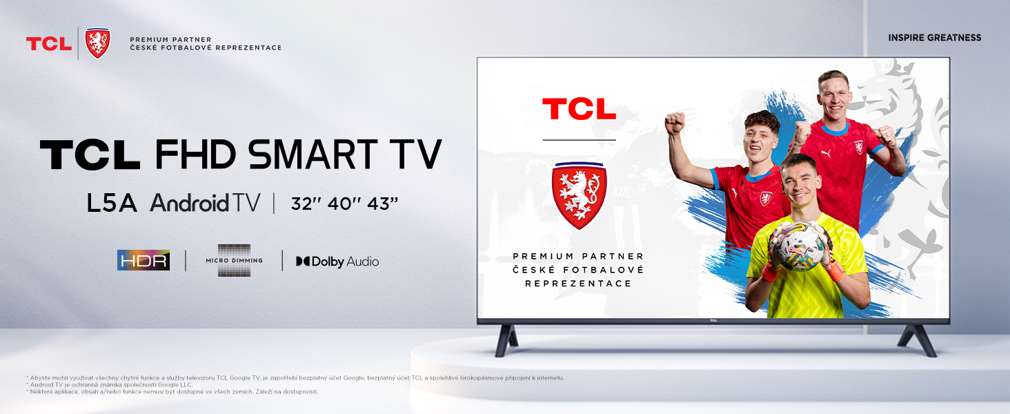 Chytrá Android LED TV TCL L5A