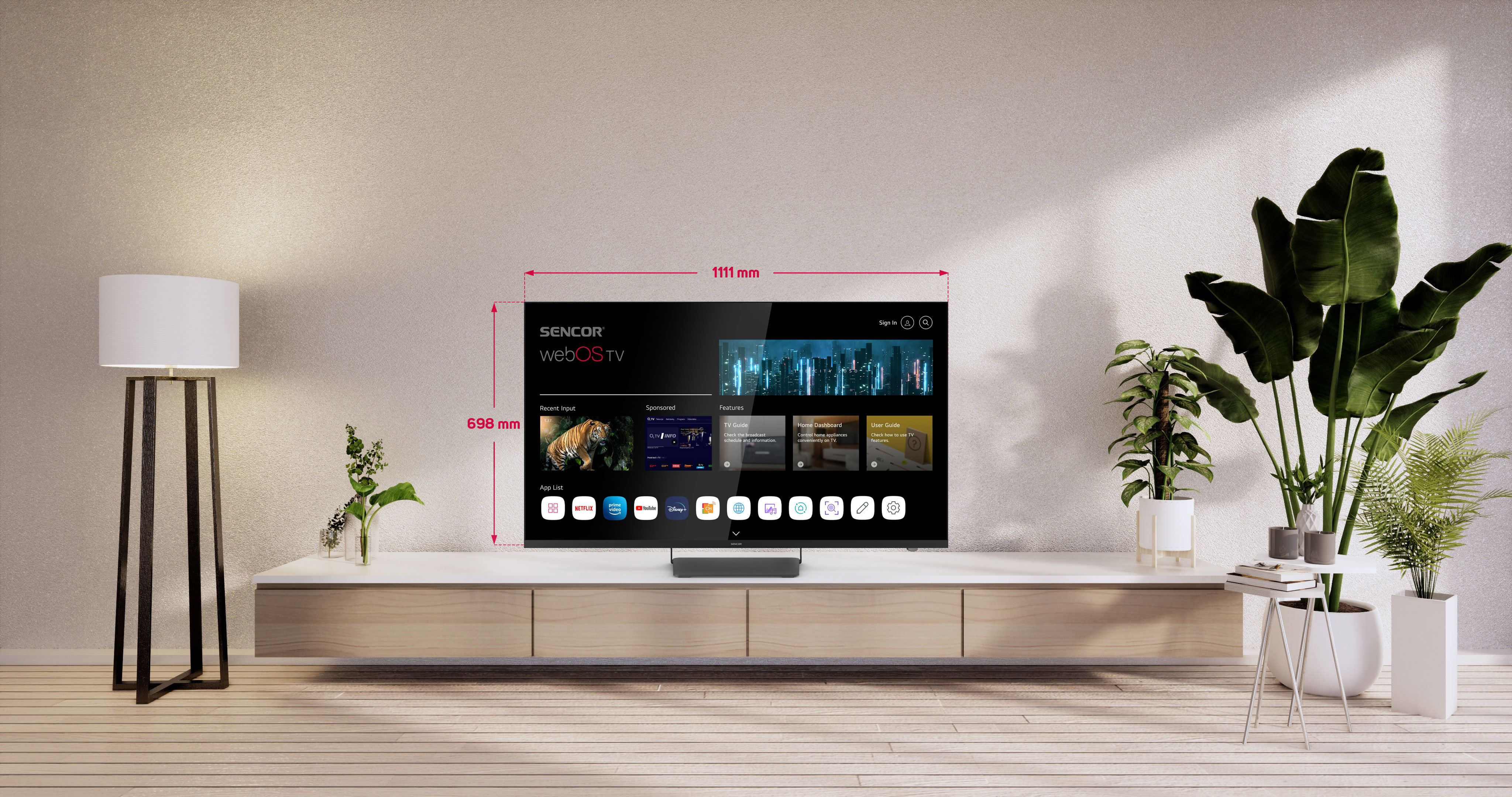 Televize 50" Sencor SLE 50US850TCSB