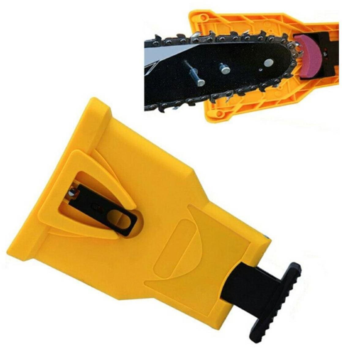 Compact and lightweight design - easy handling and portability Fast and efficient sharpening - ideal for use even during short work breaks Compatible with chain lengths 14" / 16" / 18" / 20"; - Wide range of applications Durable plastic construction - ensures long life and strength Two mounting brackets - one of which is adjustable, allowing for a better fit to the chain Easy to use - specially designed grinding stones for fast sharpening Includes one grinding stone - another can be purchased separately under AG685A