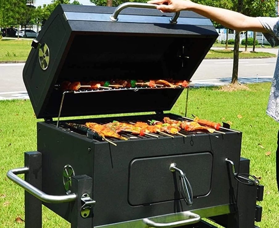The Verk 27089 XXL garden grill requires charcoal fuel