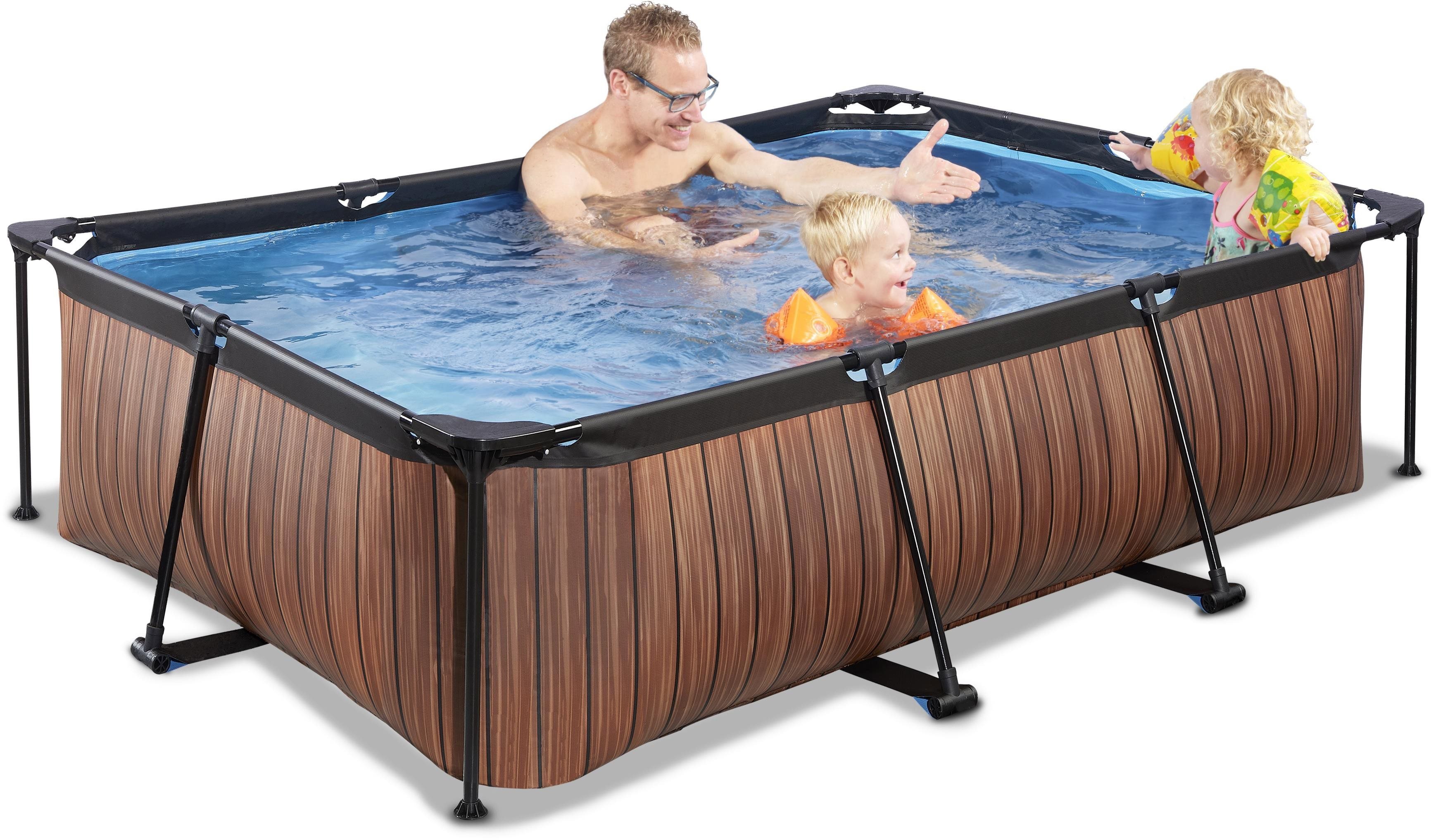 Swimming pool EXIT TOYS Swimming pool Exit 220 × 150 × 65 cm, with filtration brown