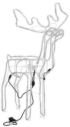 Christmas lighted reindeer with moving head 1,15 m - Blue