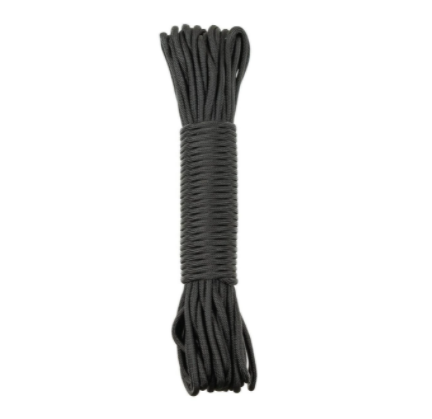 MFH Parachute cord 5 mm × 15,24 m black