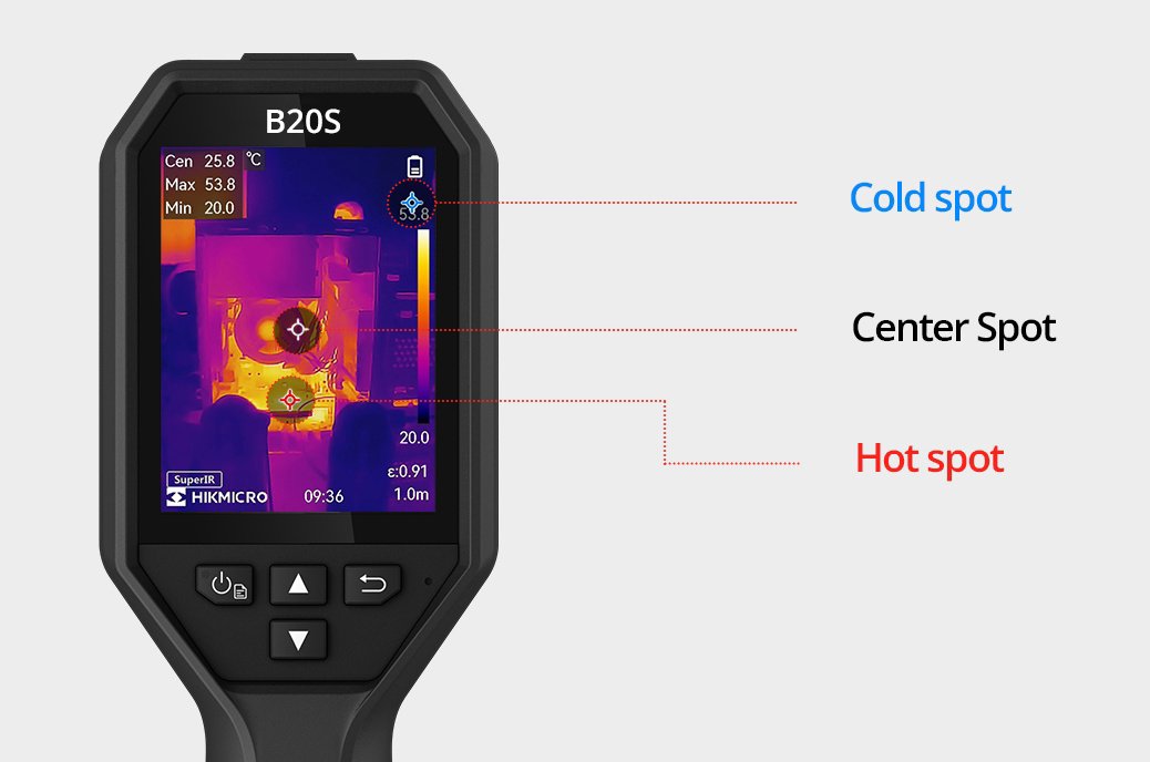 Thermal imaging camera HIKMICRO B20S - point tracking