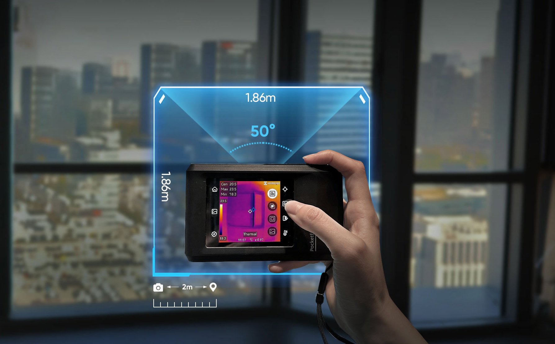 HIKMICRO Pocket E thermal imaging camera - wide range