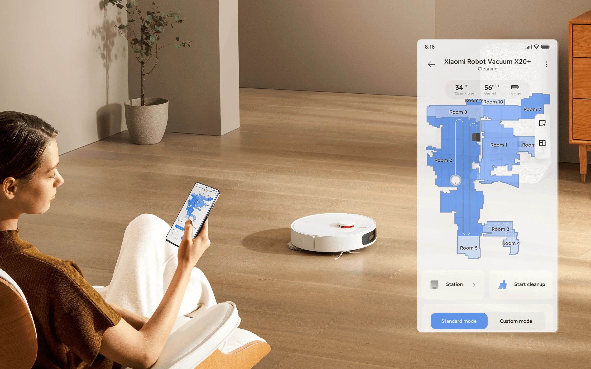 Robotický vysavač Xiaomi Robot Vacuum X20+