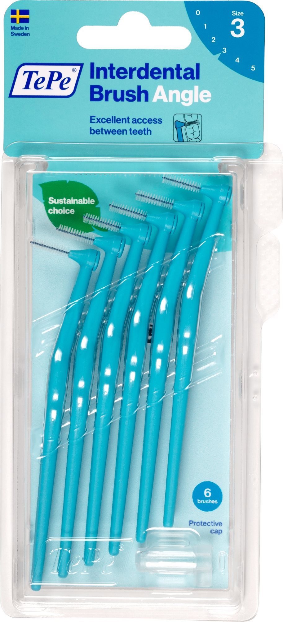 Mezizubní kartáček TEPE Angle 0,6 mm modré 6 ks