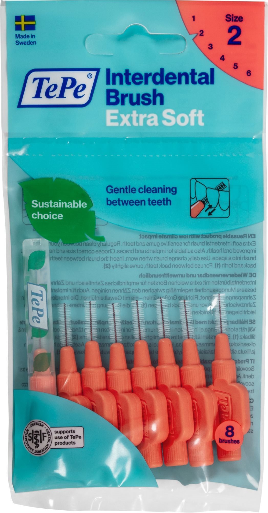 Mezizubní kartáček TEPE Extra Soft 0,5 mm červený 8 ks