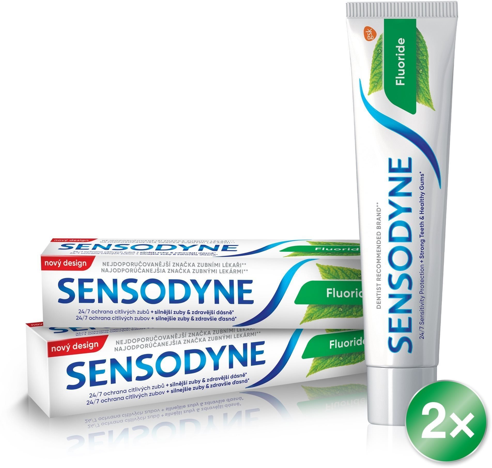 Zubní pasta SENSODYNE Fluoride 2 × 75 ml