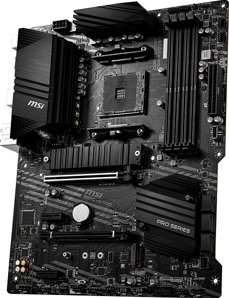 Motherboard MSI B550-A PRO Seitlicher Anblick