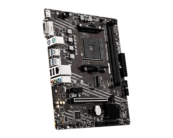 Motherboard MSI B550M-A PRO Mainboard Seitlicher Anblick