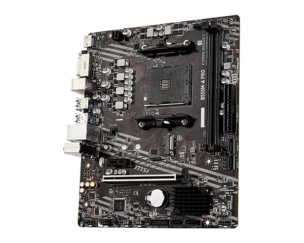 Motherboard MSI B550M-A PRO Mainboard Seitlicher Anblick