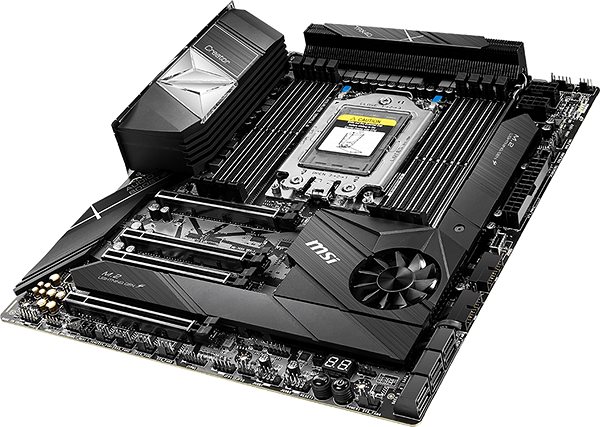 Motherboard MSI Creator TRX40 Lateral view