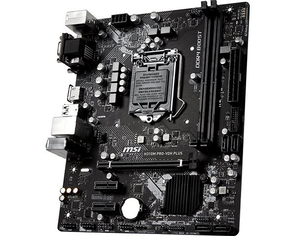 Motherboard MSI H310 PRO-VDH PLUS Lateral view