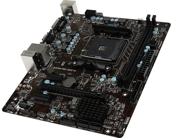 Motherboard MSI A320M PRO-VD/S V2 Seitlicher Anblick