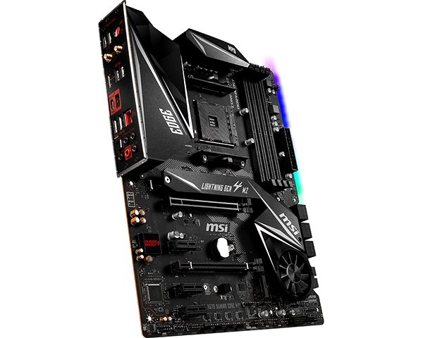 Motherboard MSI MPG X570 GAMING EDGE WIFI Lateral view