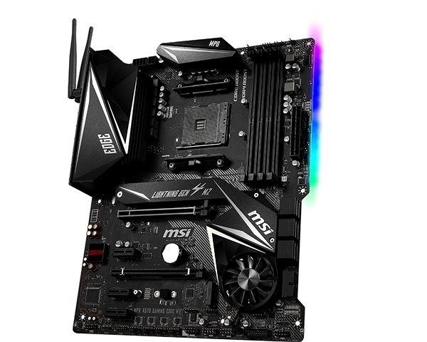 Motherboard MSI MPG X570 GAMING EDGE WIFI Lateral view